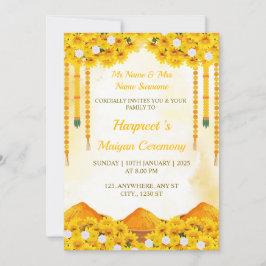 Uitnodigingskaart voor Maiyan-ceremonie, Haldi-kaa Kaart