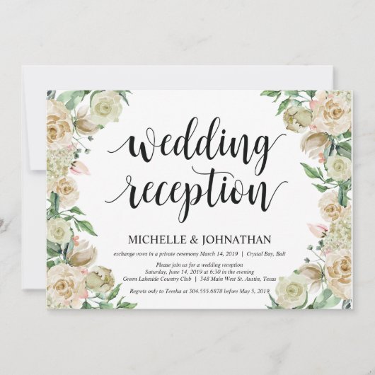 Uitnodigingskaart voor neutrale lente-ontsnappings kaart (Voorkant)