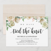 Uitnodigingskaart voor neutrale lente trouwerij re kaart (Voorkant / Achterkant)