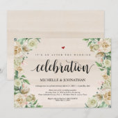 Uitnodigingskaart voor neutrale lente trouwerij re kaart (Voorkant / Achterkant)