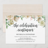 Uitnodigingskaart voor neutrale lente trouwerij re kaart (Voorkant / Achterkant)