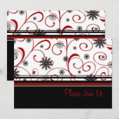 Uitnodigingskaart voor nieuwjaarsfeest kaart (Voorkant / Achterkant)