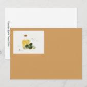 Uitnodigingskaart voor olijfolie kaart (Voorkant / Achterkant)