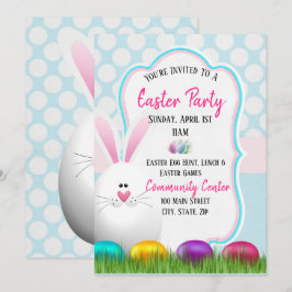 Uitnodigingskaart voor paaspartijen kaart