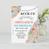 Uitnodigingskaart voor rotsklimfeest kaart (Staand voorkant)