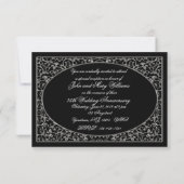 Uitnodigingskaart voor RSVP voor 25-jarig huwelijk Kaart (Achterkant)