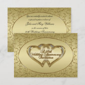 Uitnodigingskaart voor RSVP voor 50ste trouwjubile Kaart (Voorkant / Achterkant)