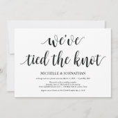 Uitnodigingskaart voor rustieke trouwerij na elope kaart (Voorkant)