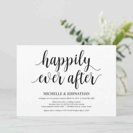 Uitnodigingskaart voor rustieke trouwerijreceptie kaart (Staand voorkant)