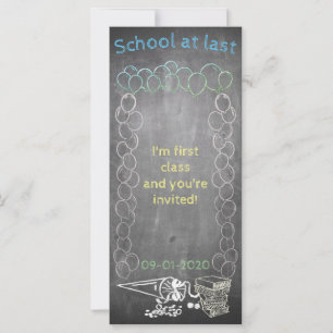 Uitnodigingskaart voor schoolinschrijving op het b