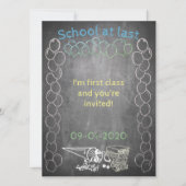 Uitnodigingskaart voor schoolinschrijving op het b (Voorkant)