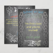 Uitnodigingskaart voor schoolinschrijving op het b (Voorkant / Achterkant)