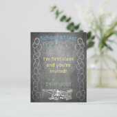 Uitnodigingskaart voor schoolinschrijving op het b (Staand voorkant)