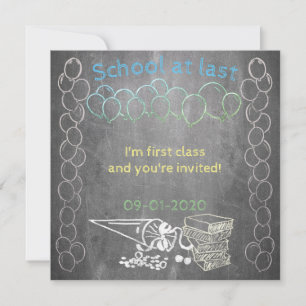 Uitnodigingskaart voor schoolinschrijving op het b