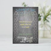 Uitnodigingskaart voor schoolinschrijving op het b (Staand voorkant)