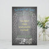 Uitnodigingskaart voor schoolinschrijving op het b (Staand voorkant)