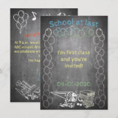 Uitnodigingskaart voor schoolinschrijving op schoo (Voorkant / Achterkant)