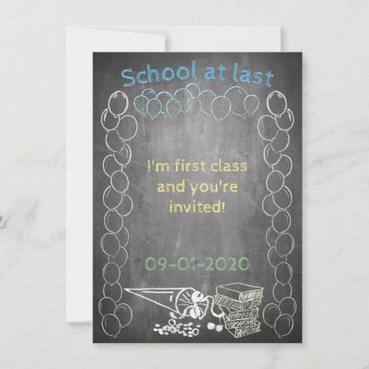 Uitnodigingskaart voor schoolinschrijving op schoo (Voorkant)