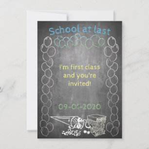 Uitnodigingskaart voor schoolinschrijving op schoo