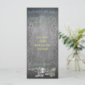 Uitnodigingskaart voor schoolinschrijving op schoo (Staand voorkant)