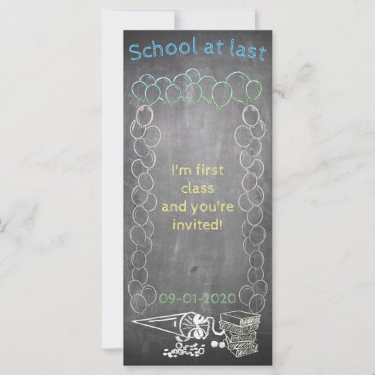 Uitnodigingskaart voor schoolinschrijving op schoo (Voorkant)