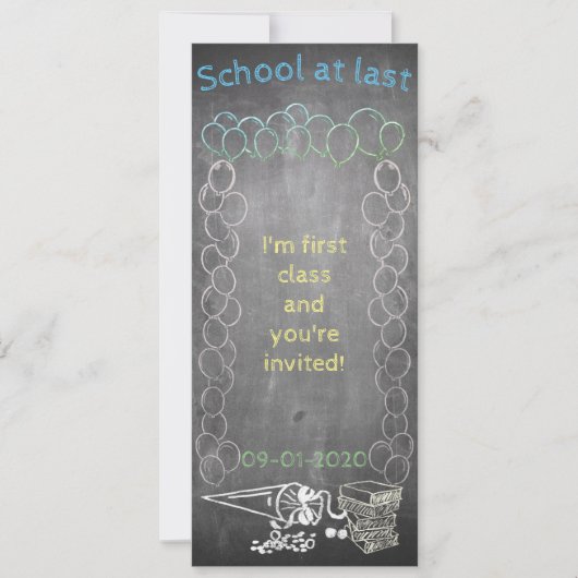Uitnodigingskaart voor schoolinschrijving op schoo (Voorkant)