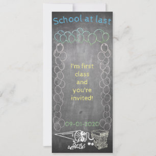Uitnodigingskaart voor schoolinschrijving op schoo