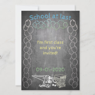 Uitnodigingskaart voor schoolinschrijving op schoo