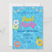 Uitnodigingskaart voor Splash Pool Party Kaart (Voorkant)