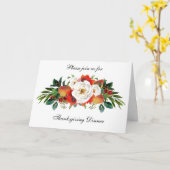 Uitnodigingskaart voor Thanksgiving diner Kaart (Gele Bloem)