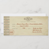  uitnodigingskaart voor Ticket Wedding Kaart (Voorkant)