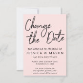 Uitnodigingskaart voor uitgestelde bruiloft kaart (Voorkant)