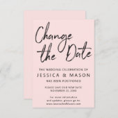 Uitnodigingskaart voor uitgestelde bruiloft kaart (Voorkant / Achterkant)