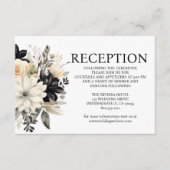 Uitnodigingskaart voor zwart-witte bruiloftsrecept informatiekaartje (Voorkant)