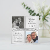 Uitnodigingskaarten 25-jarig huwelijksjubileum har kaart (Staand voorkant)
