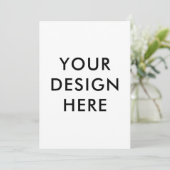 Uitnodigingskaarten 5x7" op maat gedrukt kaart (Staand voorkant)