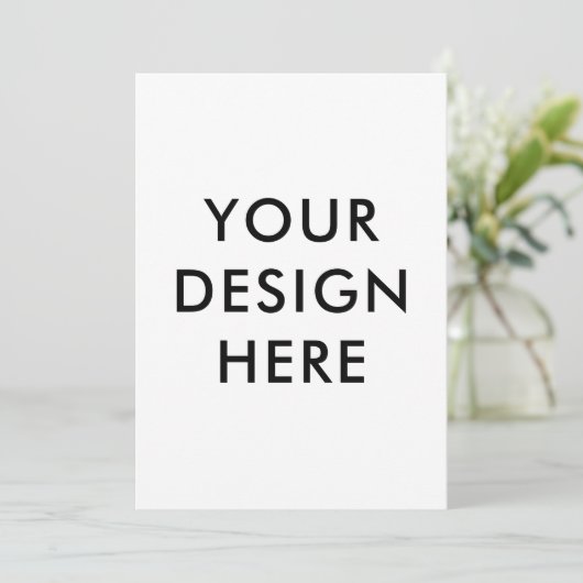 Uitnodigingskaarten 5x7" op maat gedrukt kaart (Staand voorkant)