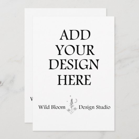 Uitnodigingskaarten 5x7" op maat gedrukt kaart (Voorkant / Achterkant)