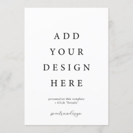 Uitnodigingskaarten 5x7" plat kaart