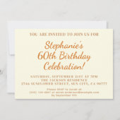 Uitnodigingskaarten 60ste verjaardag - Zonnebloem  Kaart (Achterkant)