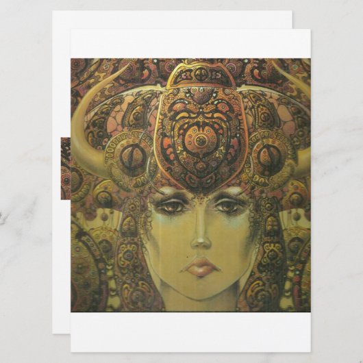 Uitnodigingskaarten Gypsy design Kaart (Voorkant / Achterkant)