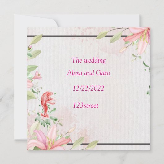 Uitnodigingskaarten Kaart (Voorkant)