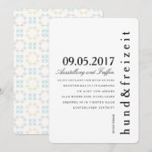 Uitnodigingskaarten puristisch kaart (Voorkant / Achterkant)