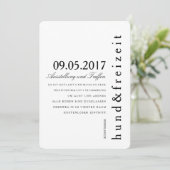 Uitnodigingskaarten puristisch kaart (Staand voorkant)