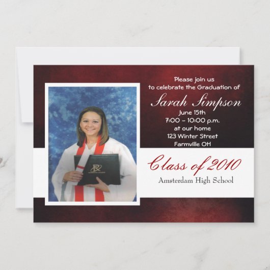 Uitnodigingskaarten voor afstuderen kaart (Voorkant)