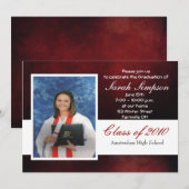 Uitnodigingskaarten voor afstuderen kaart (Voorkant / Achterkant)