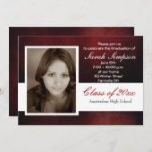 Uitnodigingskaarten voor afstuderen kaart (Voorkant / Achterkant)