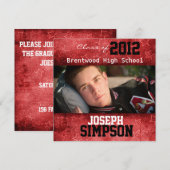 Uitnodigingskaarten voor afstuderen kaart (Voorkant / Achterkant)