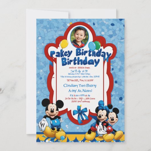 uitnodigingskaarten voor baby jongen feestje kaart (Voorkant)