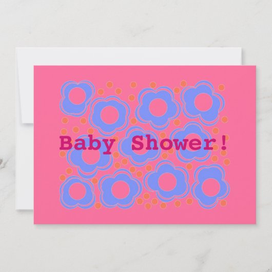 Uitnodigingskaarten voor baby showers kaart (Voorkant)